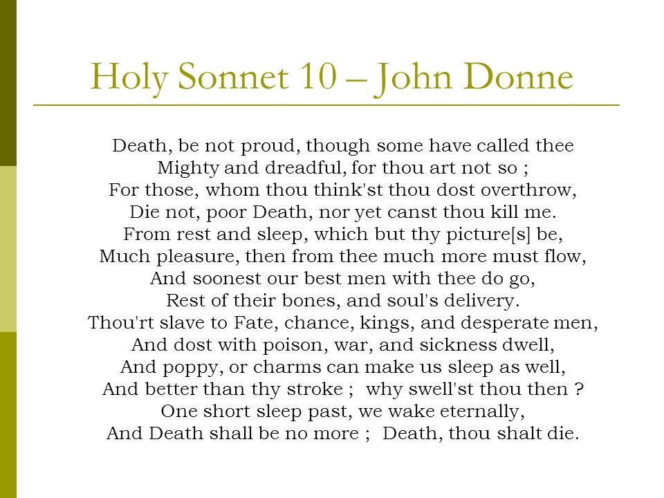 Holy sonnet 2 john donne